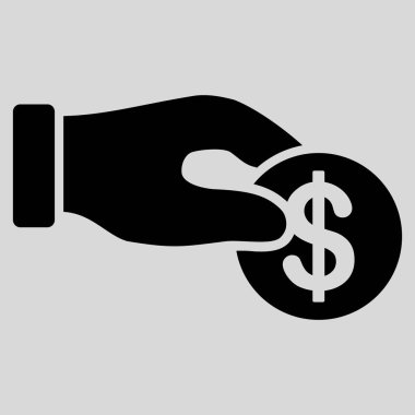 Doları bağış düz vektör simgesi