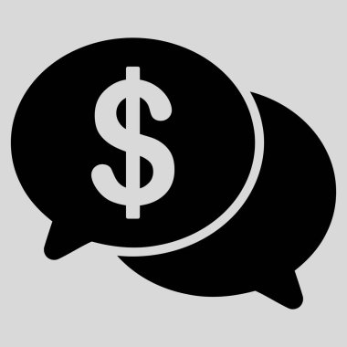 Mali sohbet düz vektör simgesi