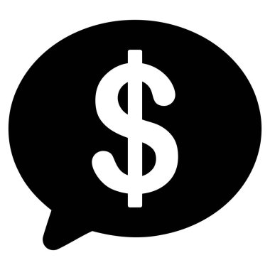 Mali ileti düz vektör simgesi