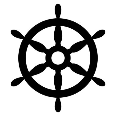 Direksiyonu düz vektör simge gemi