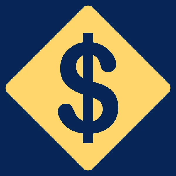 Dollar Rhombus platte Vector Icon — Stockvector