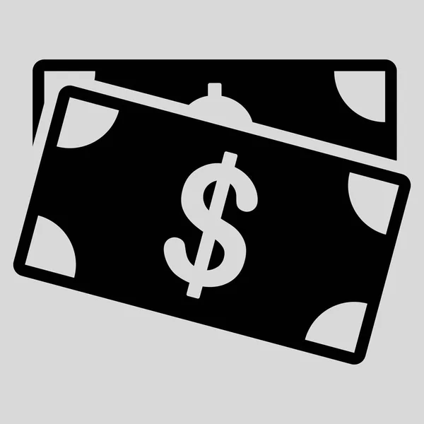 Dolar z płaskim banknotów wektor ikona — Wektor stockowy