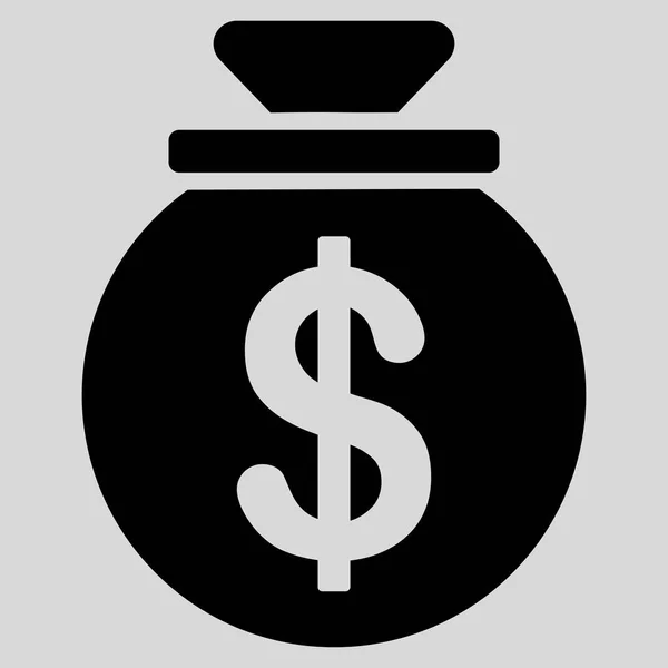 Dollar geld tas platte Vector Icon — Stockvector