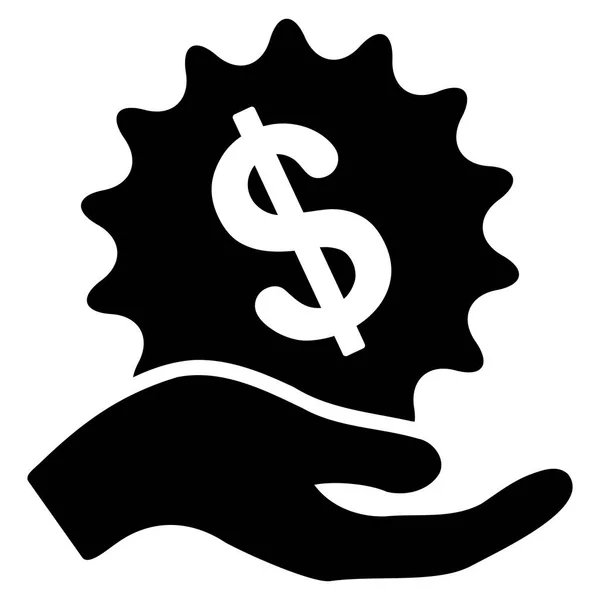 Oferta financeira mão plana vetor ícone — Vetor de Stock