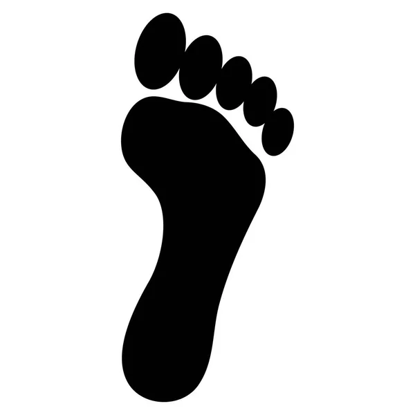 Fußabdruck flache Vektor-Symbol — Stockvektor