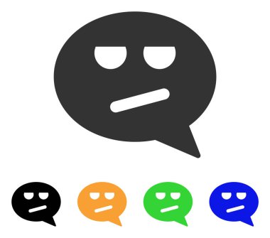 Sıkılmış Smiley ileti vektör simgesi