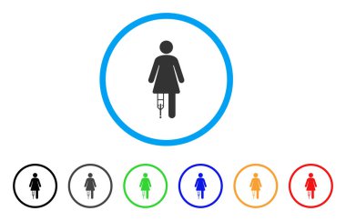 Hasta kadın yuvarlak simge