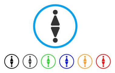 Tuvalet yuvarlak simge simgeler