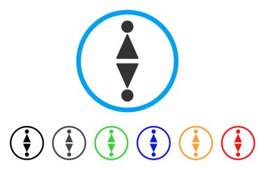 Tuvalet yuvarlak simge simgeler