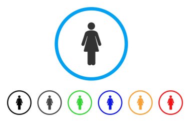 Kadın yuvarlak simge