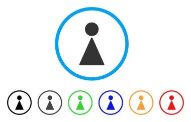 Kadın yuvarlak simge