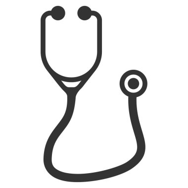 stetoskop düz simgesi