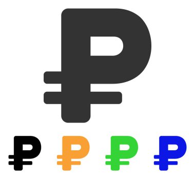 Rus Rublesi vektör simgesi