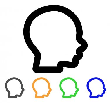 Çocuk kafa kontur simgesini