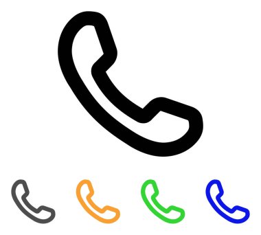 Telefon alıcı kontur simgesini