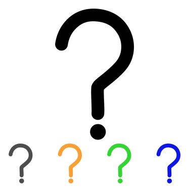 Soru işareti kontur simgesini