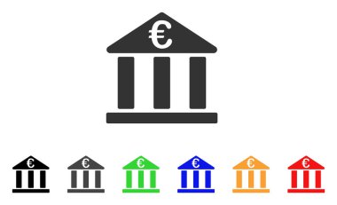 Euro banka Binası vektör simgesi