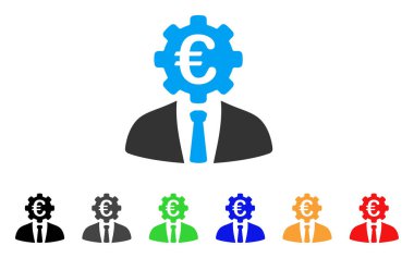 Euro bankacı vektör simgesi