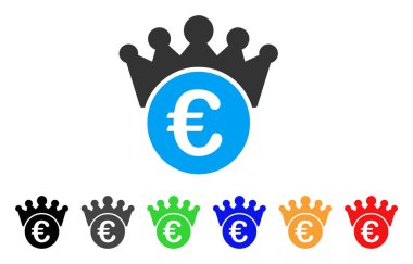 Euro taç vektör simgesi