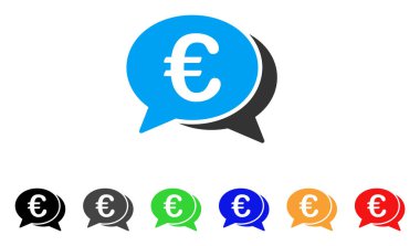 Euro mali işlemlerin vektör simgesi
