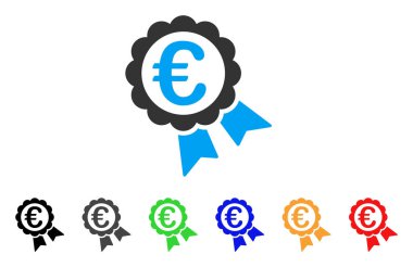 Euro garanti mühür simge vektör