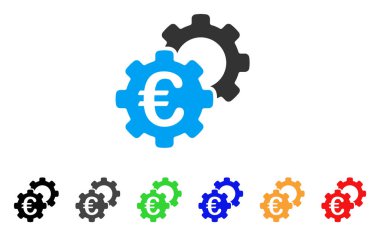 Euro endüstriyel vektör simgesi