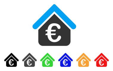 Euro kredi Emlak vektör simgesi