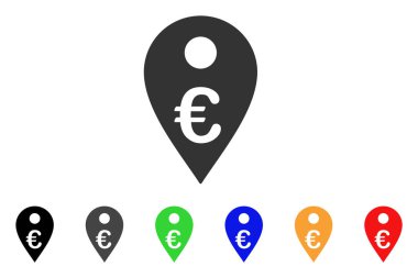 Avrupa harita işaretleyici vektör simgesi