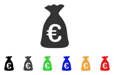 Euro para çantası vektör simgesi