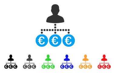 Euro mükellefi vektör simgesi