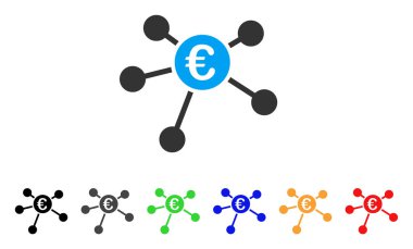 Euro ödemeleri vektör simgesi
