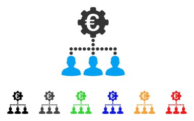 Euro ödemeleri vektör simgesi