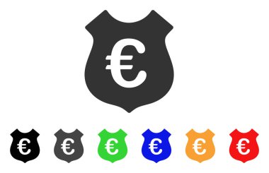 Euro güvenlik vektör simgesi