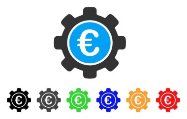 Euro ayarları vektör simgesi