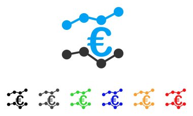 Euro eğilimleri vektör simgesi