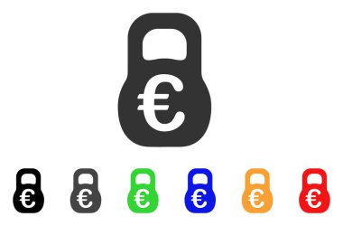 Euro ağırlık vektör simgesi