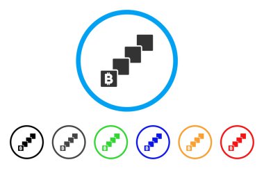Bitcoin Blockchain simgesi yuvarlak