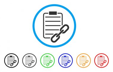 Blockchain sözleşme simgesi yuvarlak