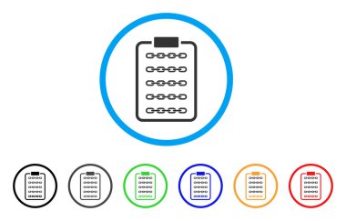 Blockchain liste sayfa yuvarlak simge