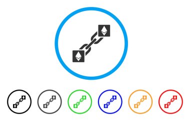 Ethereum Blockchain simgesi yuvarlak