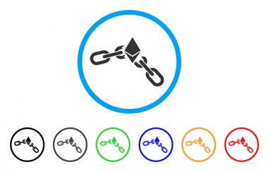 Zincir yuvarlak simge kırık Ethereum