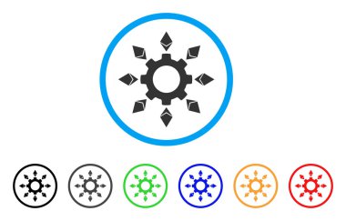 Ethereum yapılandırma dişli yuvarlak simge