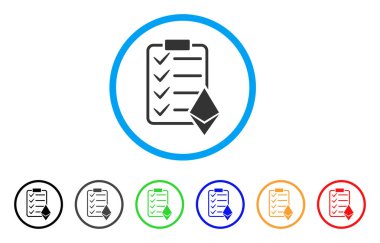 Ethereum akıllı sözleşme simgesi yuvarlak