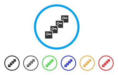 Anahtar Blockchain yuvarlak simge