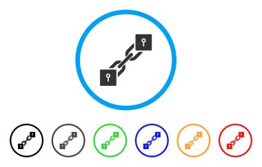 Soyunma Blockchain yuvarlak simge