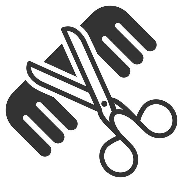 Herramientas de peluquería Icono plano — Vector de stock