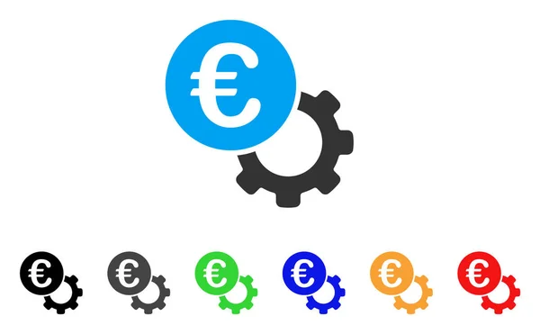 Euro Configure Vector Icon — Stock Vector