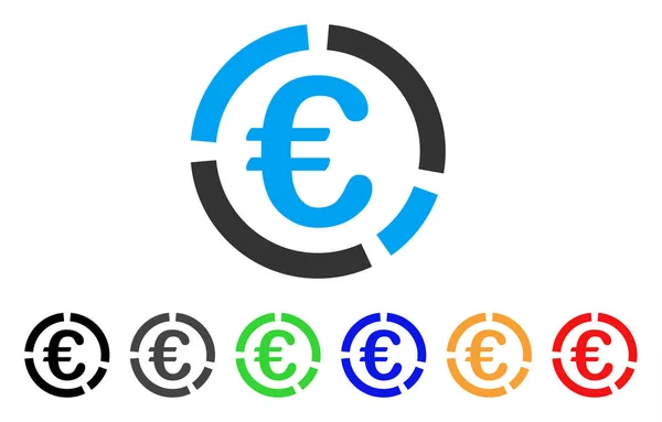 Euro Schéma financier Icône vectorielle — Image vectorielle