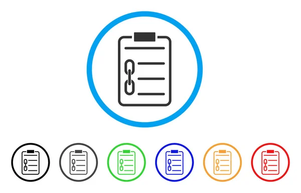 Blockchain Contract Rounded Icon — Stock Vector