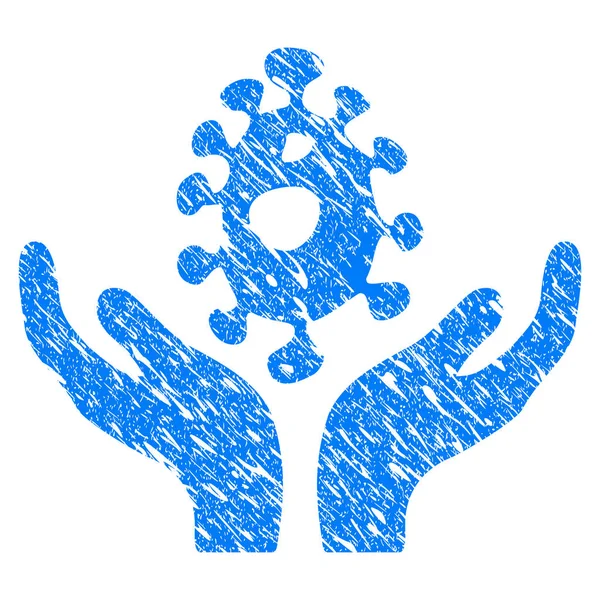 Biyoteknoloji bakım el Grunge simgesi